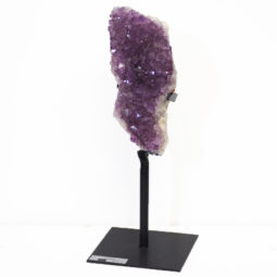 1.08kg Amethyst Cluster With Custom Metal Stand DS209 7 Amethyst Cluster With Custom Metal Stand DS209 | Himalayan Salt Factory