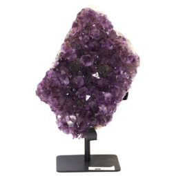 2.36kg Amethyst Cluster With Custom Metal Stand DS213 6 Amethyst Cluster With Custom Metal Stand DS213-1 | Himalayan Salt Factory