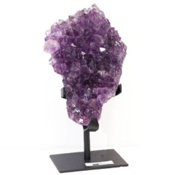 1.68kg Amethyst Cluster With Custom Metal Stand DS214 6 Amethyst Cluster With Custom Metal Stand DS214-1 | Himalayan Salt Factory