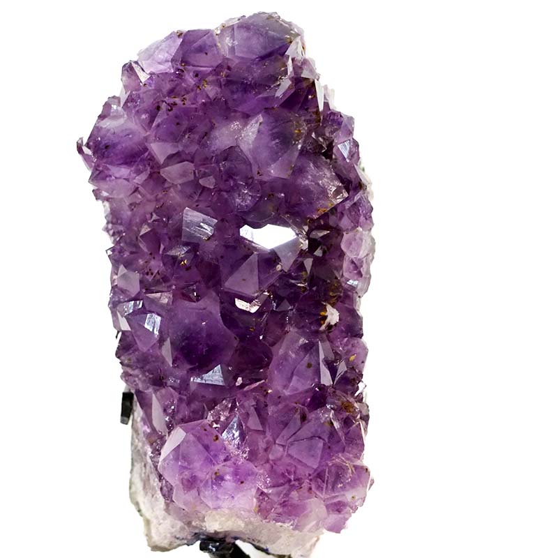 1.5kg Amethyst Cluster With Custom Metal Stand DS215 3 Amethyst Cluster With Custom Metal Stand DS215 | Himalayan Salt Factory