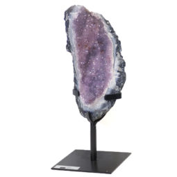 1.06kg Amethyst Cluster With Custom Metal Stand DS216 6 Amethyst Cluster With Custom Metal Stand DS216 | Himalayan Salt Factory