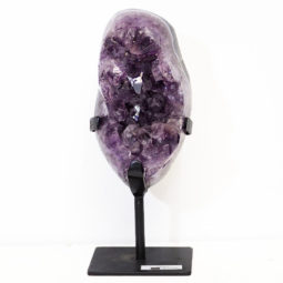 1.92kg Amethyst Cluster With Custom Metal Stand DS217 6 Amethyst Cluster With Custom Metal Stand DS217-2 | Himalayan Salt Factory