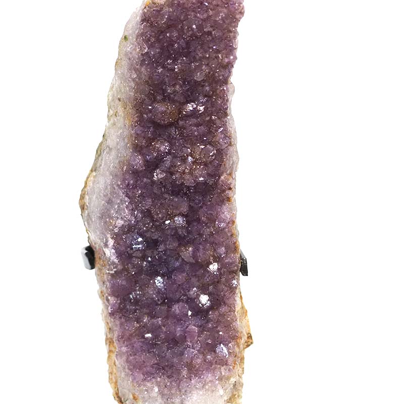 1.58kg Amethyst Cluster With Custom Metal Stand DS220 3 Amethyst Cluster With Custom Metal Stand DS220 | Himalayan Salt Factory