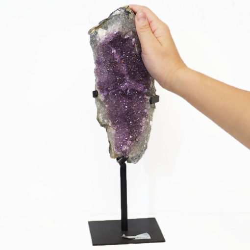 Amethyst Cluster With Custom Metal Stand DS222-2 | Himalayan Salt Factory