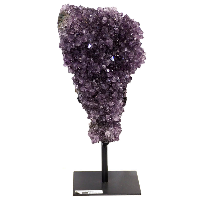 2.3kg Amethyst Cluster With Custom Metal Stand DS233 3 Amethyst Cluster With Custom Metal Stand DS233 | Himalayan Salt Factory