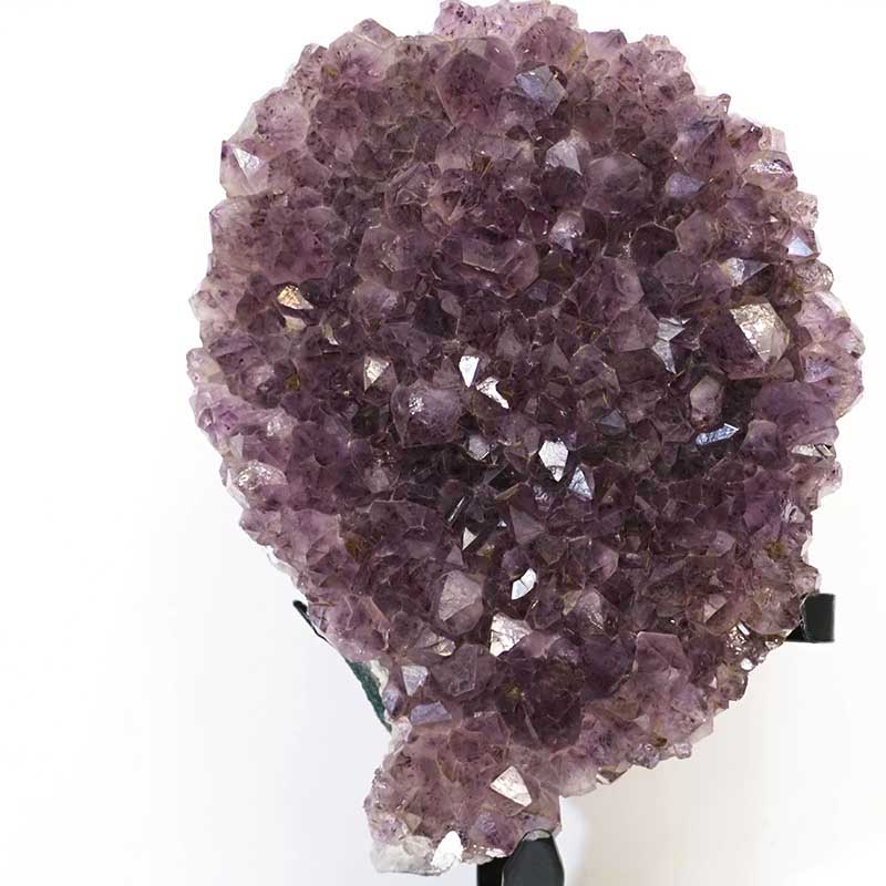 3.2kg Amethyst Cluster With Custom Metal Stand DS234 3 Amethyst Cluster With Custom Metal Stand DS234-1 | Himalayan Salt Factory