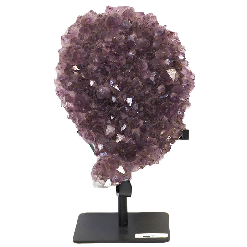 3.2kg Amethyst Cluster With Custom Metal Stand DS234 4 Amethyst Cluster With Custom Metal Stand DS234 | Himalayan Salt Factory