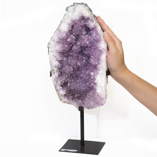 Amethyst Cluster With Custom Metal Stand DS236-2 | Himalayan Salt Factory