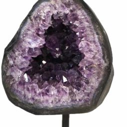 Amethyst Geode On Metal Stand DJ585-1 | Himalayan Salt Factory