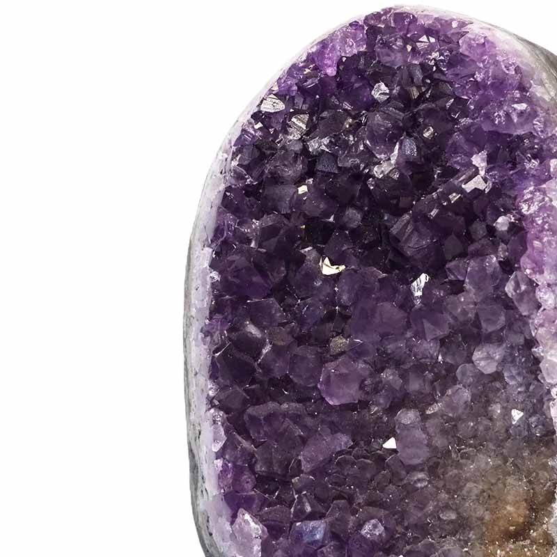 1.258kg Amethyst Cluster With Custom Metal Stand DJ589 3 Amethyst Geode On Metal Stand DJ589-1 | Himalayan Salt Factory