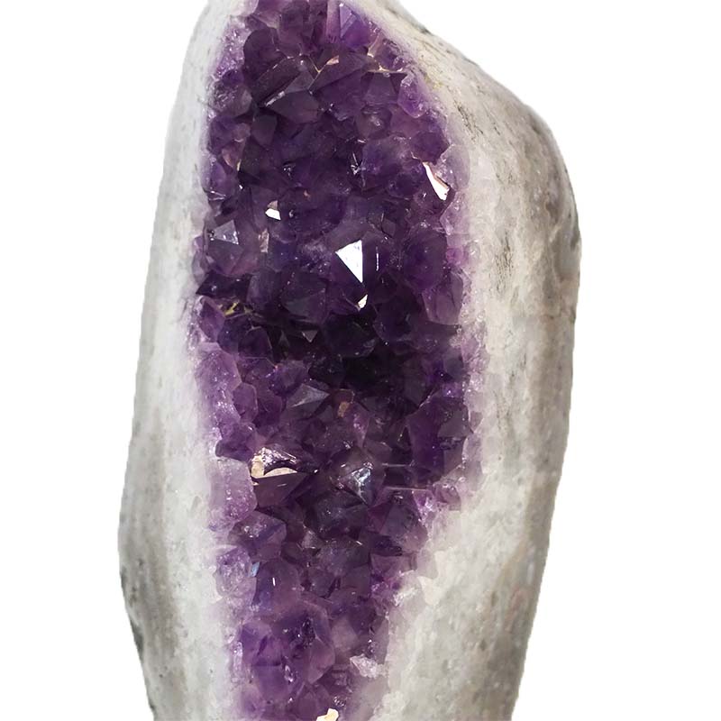 1.274kg Amethyst Cluster With Custom Metal Stand DJ591 3 Amethyst Geode On Metal Stand DJ591-1 | Himalayan Salt Factory