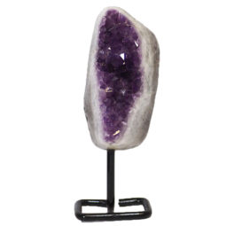 1.274kg Amethyst Cluster With Custom Metal Stand DJ591 6 Amethyst Geode On Metal Stand DJ591 | Himalayan Salt Factory