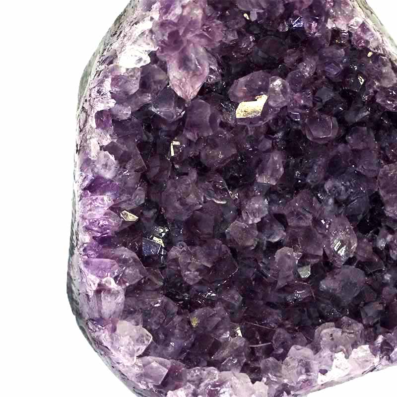 1.408kg Amethyst Cluster With Custom Metal Stand DJ598 3 Amethyst Geode On Metal Stand DJ598-1 | Himalayan Salt Factory