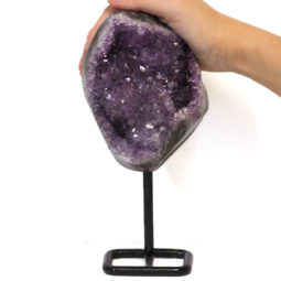 Amethyst Geode On Metal Stand DJ600-2 | Himalayan Salt Factory