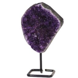 Amethyst Geode On Metal Stand DJ603 | Himalayan Salt Factory
