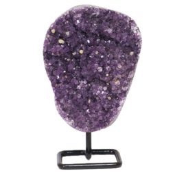 Amethyst Geode On Metal Stand DJ604 | Himalayan Salt Factory