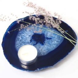 0.852Kg Brazilian Crystal Agate Plate With Agate Tea Light Candle Holder J661 7 Brazilian Crystal Agate Plate With Agate Tea Light Candle Holder J661-2