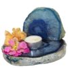 0.66Kg Brazilian Crystal Agate Plate With Agate Tea Light Candle Holder J662 2 Brazilian Crystal Agate Plate With Agate Tea Light Candle Holder J662