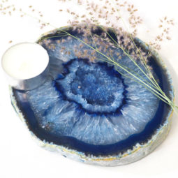 0.66Kg Brazilian Crystal Agate Plate With Agate Tea Light Candle Holder J662 7 Brazilian Crystal Agate Plate With Agate Tea Light Candle Holder J662-2