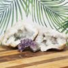 4.6kg Calcite Geode Set with Amethyst J695 1 Calcite Geode Set with Amethyst J695 | Himalayan Salt Factory