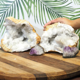 6kg Calcite Geode Set with Amethyst J698 5 Calcite Geode Set with Amethyst J698 | Himalayan Salt Factory