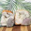 Calcite Geode Set with Amethyst J715 | Himalayan Salt Factory