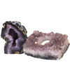 Crystal Specimen with Tea Light Candle Holder J735 2 Crystal Specimen with Tea Light Candle Holder J735 | Himalayan Salt Factory