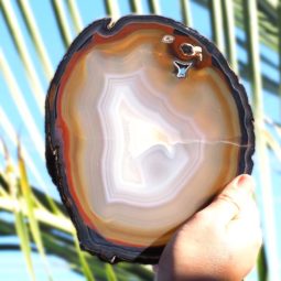 0.41Kg Natural Agate Plate J638 5 Natural Agate Plate J638-1 | Himalayan Salt Factory