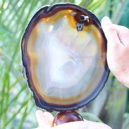 Natural Agate Plate J638 | Himalayan Salt Factory