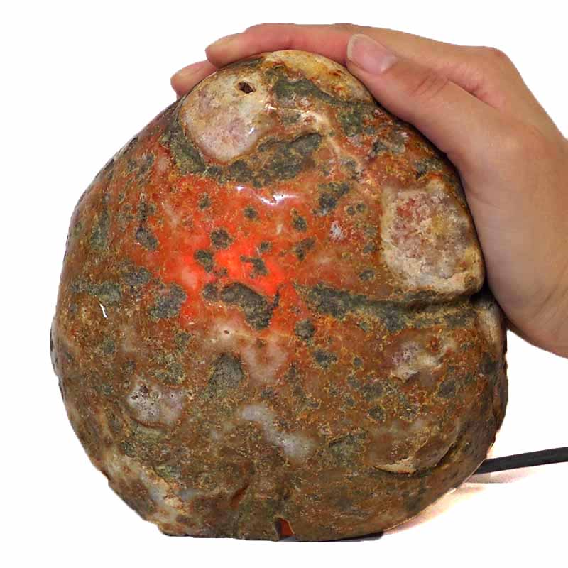 2.2Kg River Agate Crystal Lamp with Marble Base J722 4 River Agate Crystal Lamp J722 | Himalayan Salt Factory