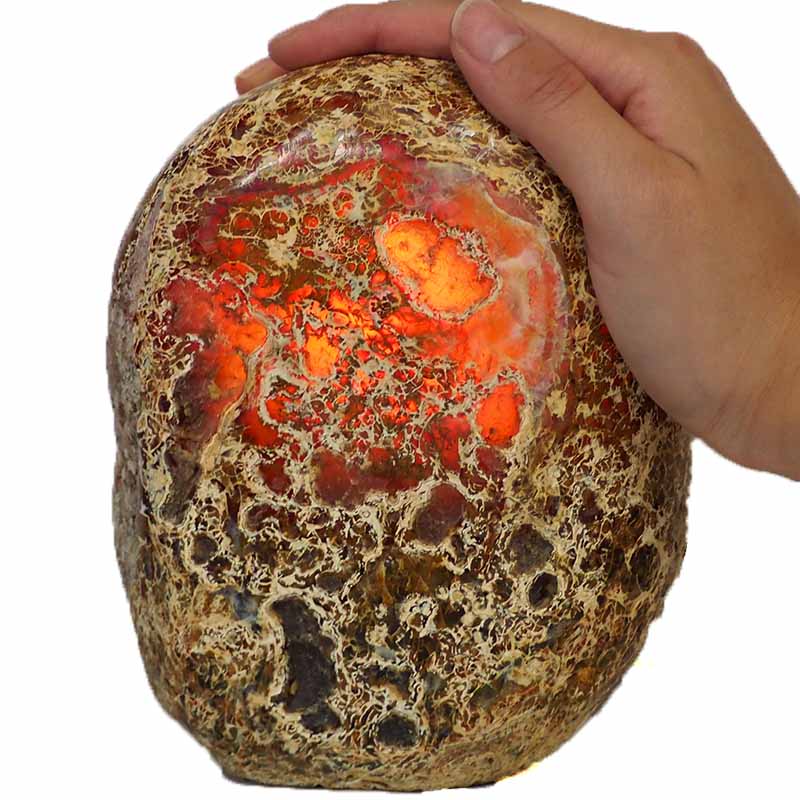 2.1kg River Agate Crystal Lamp with Marble Base J724 4 River Agate Crystal Lamp J724 | Himalayan Salt Factory