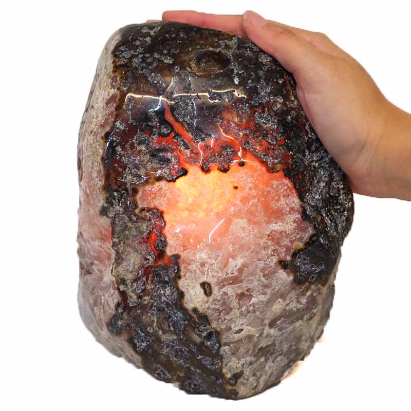 4.5Kg River Agate Crystal Lamp with Marble Base J725 4 River Agate Crystal Lamp J725 | Himalayan Salt Factory