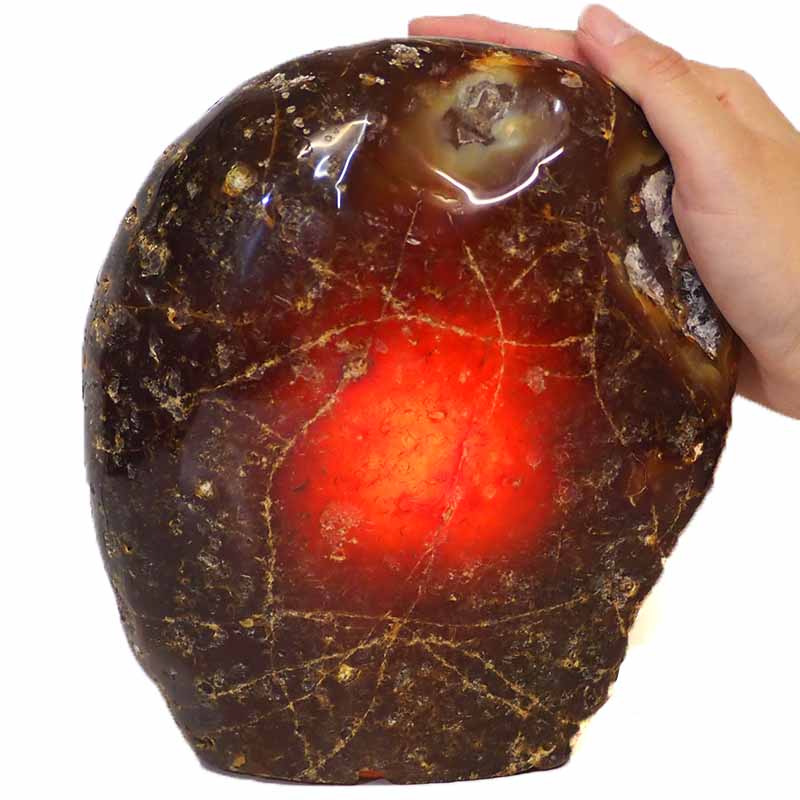 3.8kg River Agate Crystal Lamp with Marble Base J727 4 River Agate Crystal Lamp J727 | Himalayan Salt Factory