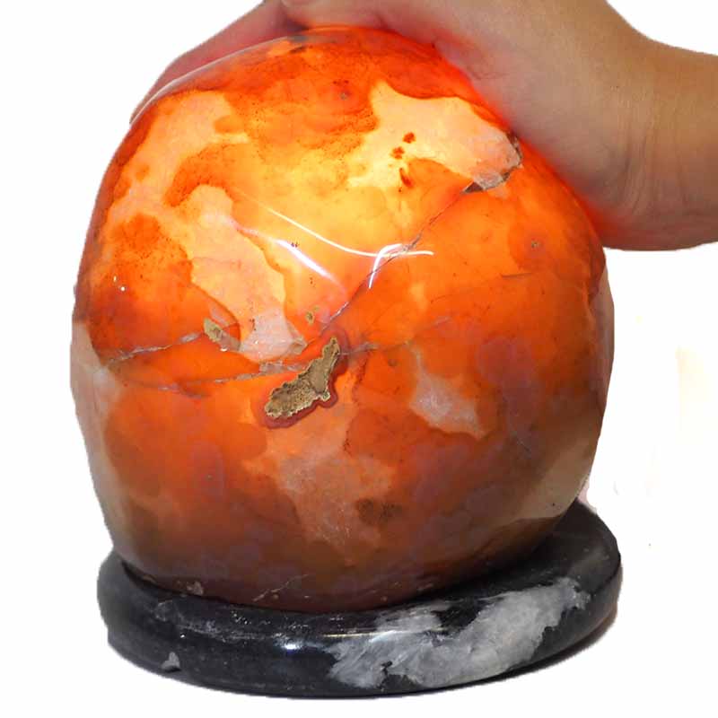 3kg River Agate Crystal Lamp with Marble Base J728 4 River Agate Crystal Lamp J728 | Himalayan Salt Factory
