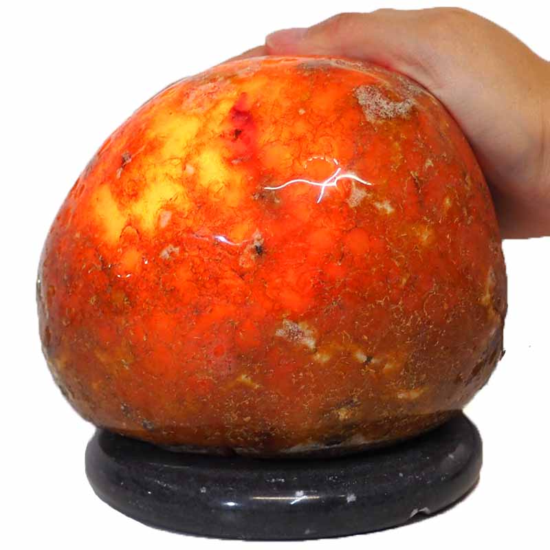 3.2kg River Agate Crystal Lamp with Marble Base J729 4 River Agate Crystal Lamp J729 | Himalayan Salt Factory