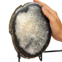 0.8kg Thick Sliced Brazilian Crystal Agate Lamp CF845 8 Sliced Brazilian Crystal Agate Lamp CF845 | Himalayan Salt Factory