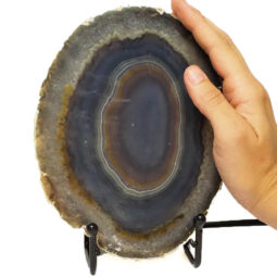 0.85kg Thick Sliced Brazilian Crystal Agate Lamp CF846 8 Sliced Brazilian Crystal Agate Lamp CF846 | Himalayan Salt Factory