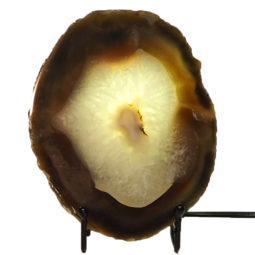 1.1kg Thick Sliced Brazilian Crystal Agate Lamp CF847 6 Sliced Brazilian Crystal Agate Lamp CF847 | Himalayan Salt Factory