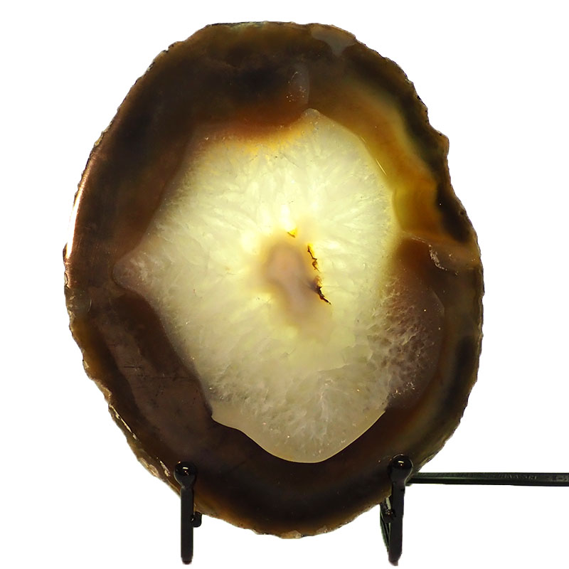 1.1kg Thick Sliced Brazilian Crystal Agate Lamp CF847 4 Sliced Brazilian Crystal Agate Lamp CF847 | Himalayan Salt Factory
