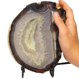 0.95kg Thick Sliced Brazilian Crystal Agate Lamp CF849 8 Sliced Brazilian Crystal Agate Lamp CF849-1