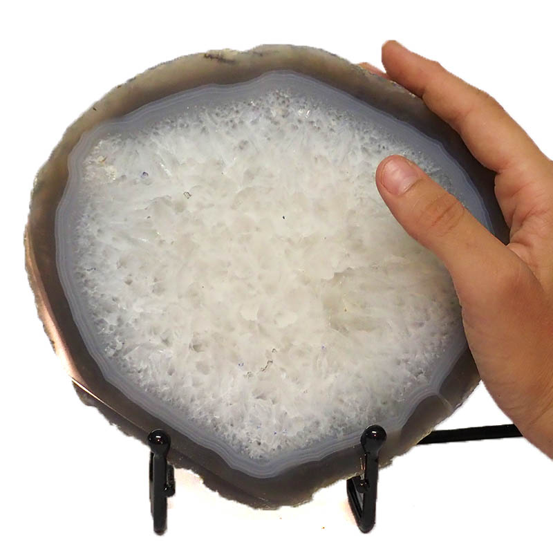 1.1kg Thick Sliced Brazilian Crystal Agate Lamp CF850 5 Sliced Brazilian Crystal Agate Lamp CF850 | Himalayan Salt Factory