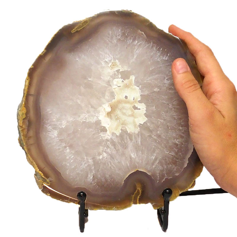 1.05kg Thick Sliced Brazilian Crystal Agate Lamp CF851 5 Sliced Brazilian Crystal Agate Lamp CF851 | Himalayan Salt Factory