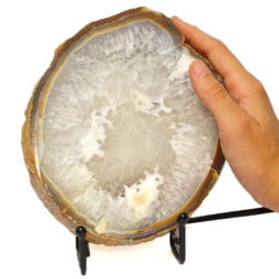 1.3kg Thick Sliced Brazilian Crystal Agate Lamp CF854 8 Sliced Brazilian Crystal Agate Lamp CF854-1