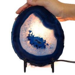 Sliced Brazilian Crystal Agate Lamp J609 | Himalayan Salt Factory