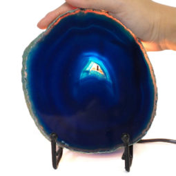 Sliced Brazilian Crystal Agate Lamp J610-1 | Himalayan Salt Factory