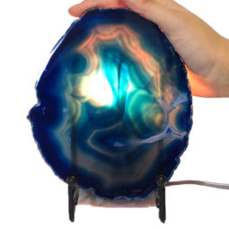 Sliced Brazilian Crystal Agate Lamp J619-1 | Himalayan Salt Factory