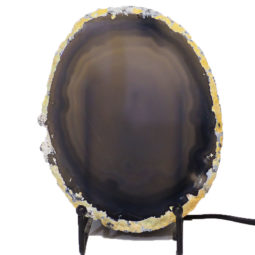 Sliced Brazilian Crystal Agate Lamp J620 | Himalayan Salt Factory