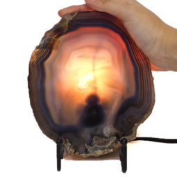 Sliced Brazilian Crystal Agate Lamp J623-1 | Himalayan Salt Factory