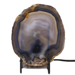 Sliced Brazilian Crystal Agate Lamp J623 | Himalayan Salt Factory
