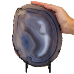 0.34Kg Sliced Brazilian Crystal Agate Lamp J754 8 Sliced Brazilian Crystal Agate Lamp J754 | Himalayan Salt Factory